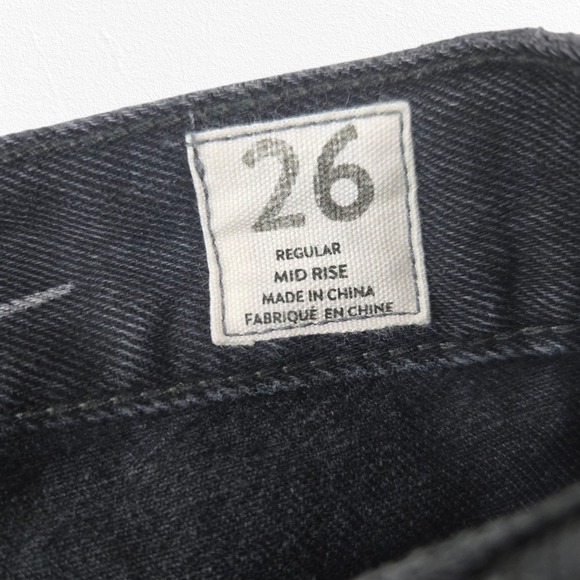 We The Free Black Distressed Mid Rise Crop Free People Grunge Jeans Size 26 - Picture 7 of 10